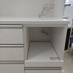 ★リユースのサカイ日立店★HJ8333 NITORI レンジボード ホワイト H200×D50×W90 クリーニング済み の画像