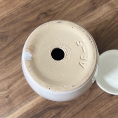 ガラス植木鉢　受け皿付き　ホワイトの画像