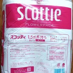 (1)ﾄｲﾚｯﾄﾍﾟｰﾊﾟｰ1袋8ﾛｰﾙ入350円の画像