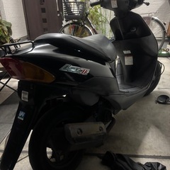 スズキ　レッツ2 実働　ブラック　バッテリー新品　タイヤ前後溝あり　大阪よりの画像