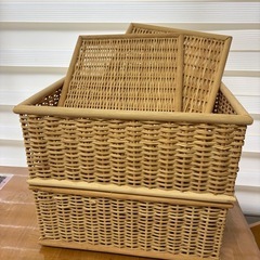 無印良品重なる収納かごカゴの画像