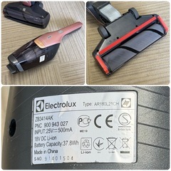 【超美品‼️】エレクトロラックス コードレススティッククリーナー サイクロン式掃除機2way ソフトピンク♪の画像