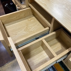 🐱2WAY🐱IRISOHYAMA ドレッサーテーブル ナチュラルカラー 便利 収納 No.2677 NHの画像