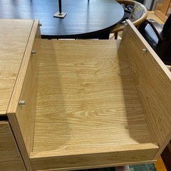 🐱2WAY🐱IRISOHYAMA ドレッサーテーブル ナチュラルカラー 便利 収納 No.2677 NHの画像