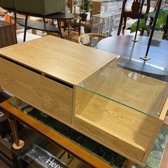 🐱2WAY🐱IRISOHYAMA ドレッサーテーブル ナチュラルカラー 便利 収納 No.2677 NHの画像