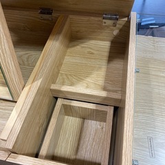 🐱2WAY🐱IRISOHYAMA ドレッサーテーブル ナチュラルカラー 便利 収納 No.2677 NHの画像