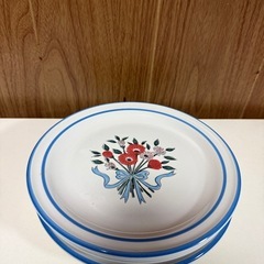 TACHIKICHI A&Eフラワーブーケ 19.5cm ケーキ皿 5各セットの画像