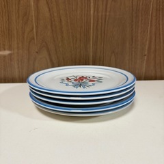 TACHIKICHI A&Eフラワーブーケ 19.5cm ケーキ皿 5各セットの画像