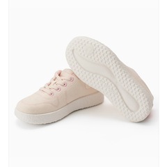 【新品未使用】① メイト 軽い メリノ ウール ストライプ ロゴ レースアップ ローカットスニーカーの画像