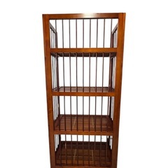 折り畳み可バンブーシェルフ4段 幅60cmの画像