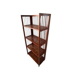 折り畳み可バンブーシェルフ4段 幅60cmの画像