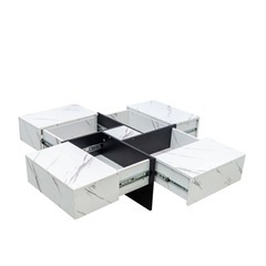 大理石風ローテーブルの画像