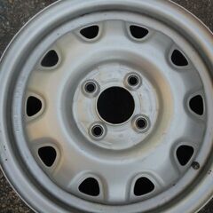 中古スチールホイール　社外　14×4.5J　100　4H　+45　1台分4本セット　スタッドレス装着用に！の画像