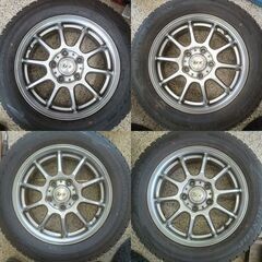 【バリ溝】185/65R15 WM02 2023年製＋LCZ 15インチ軽量ホイール 4本｜倉庫保管｜状態良好の画像