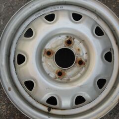中古スチールホイール　社外品　14×4.5J　100　4H　+45　1台分4本セット　スタッドレス装着用に！②の画像