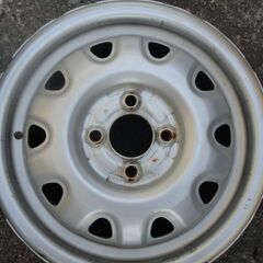 中古スチールホイール　社外品　14×4.5J　100　4H　+45　1台分4本セット　スタッドレス装着用に！③の画像
