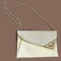 新品パーティーバッグ　クラッチバッグ　ショルダーバッグ　シャンパンゴールド結婚式の画像