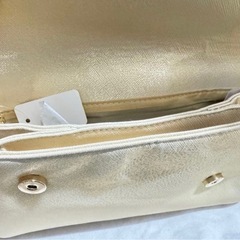 新品パーティーバッグ　クラッチバッグ　ショルダーバッグ　シャンパンゴールド結婚式の画像