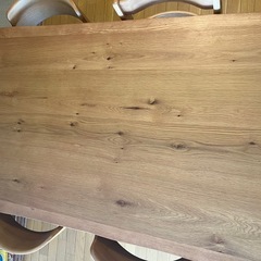 河口家具　木製ダイニングテーブルと椅子セットの画像