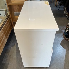 【キッチンカウンター】【キャスター付き】※スライドトレータイヤ部分破損あり★クリーニング済み【管理番号1118】野の画像