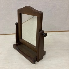 スタンドミラー　鏡　木製の画像