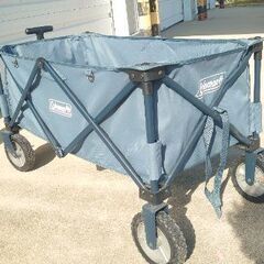 【美品】Coleman コールマン アウトドアワゴン AP ネイビー/キャリーワゴン/カート/手押し台車/BBQ/キャンプの画像