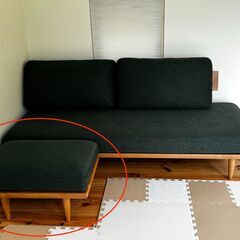 【極美品】 UNICO ZIZZI(ジッジ) ソファ & オットマン グリーンの画像