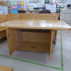 中古 全国家具工業連合会 ゴム材 コーナダイニング４点セット   公田店の画像