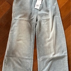 FOREVER21 ドット柄デニムワイドパンツの画像