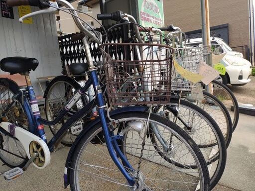 春日井市激安中古自転車オートライト変速付無名メーカー9800円防犯登録サービス愛知