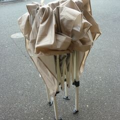 未使用/新品　開封品　テント タープ【組み立てらくらく！】ワンタッチ 2m×2m サイドシート 2枚付き アウトドア 耐水加工 UVカット 3段階調節 タープテントの画像