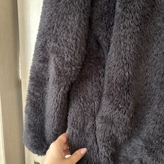ユニクロ　XLサイズ　グレー フリースジャケット フルジップの画像
