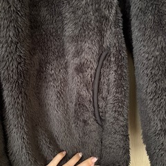 ユニクロ　XLサイズ　グレー フリースジャケット フルジップの画像