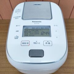 Panasonic 炊飯器 5.5合 スチーム&IH式 大火力おどり炊き ホワイト SR-STS100-Wの画像