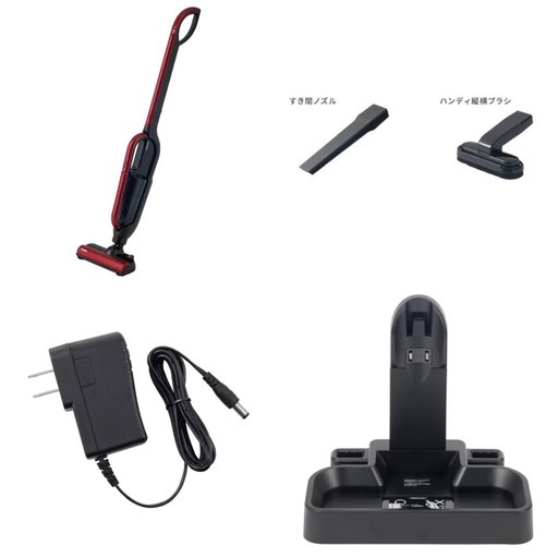 【超美品‼️】東芝 コードレススティッククリーナー サイクロン式掃除機 2way サテンレッド♪