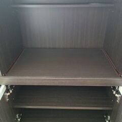 ★リユースのサカイ水戸店★ NITORI レンジ台 ダークブラウン H89×D39.5×W89.5 クリーニング済み MT6290の画像