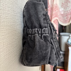 黒デニムショルダーバッグの画像
