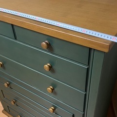 6段 タンス キャビネット 深緑 ダークグリーン ビンテージ キャビネット 収納 の画像