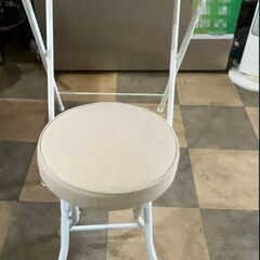 室内物干し　物干し　机+折りたたみイス　セットの画像