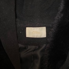 chico コート　ファー付き　黒の画像