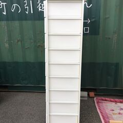 JM20449Y キャスター付きスチールチェスト 9段 3列タイプ  ・外寸 　幅：約102cm 高さ：約181cm 奥行：約45cm中古品【取りに来られる方限定】の画像