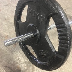 J617⭐️商談中　バーベル　20キロプレート２枚　EZカールバー付き　の画像