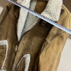 MUY BIEN ビンテージ ボアジャケット ムートン アウター キャメル L の画像