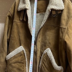 MUY BIEN ビンテージ ボアジャケット ムートン アウター キャメル L の画像