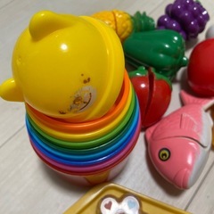 おもちゃ 積み木 ままごと セットの画像