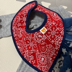 子供服ロンT70、ズボン80、スタイの画像