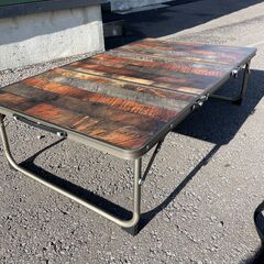 クイックキャンプ アウトドアテーブル ウッド柄 キャリーバッグ付の画像