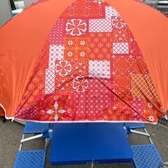 ピクニックテーブル＆パラソルセットの画像