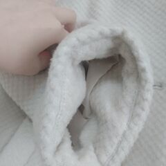 レディース　コート　冬服　オフホワイト　Ｌサイズの画像