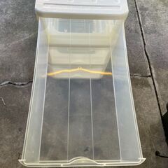 【リユースショップスパークル】3段収納　No.145　収納ケース　押入れ収納　ホワイト/クリア　衣類収納　チェスト　配送設置可能♪の画像